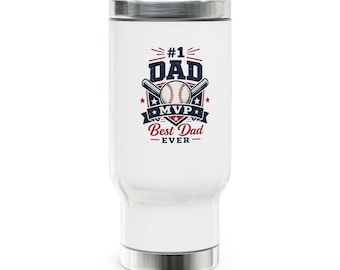 Taza de viaje "Dad MVP Best Dad Ever" / Acero inoxidable, 414 ml (14 oz)
