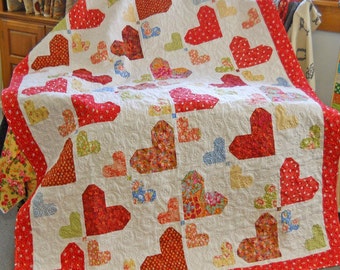 Random Hearts Quilt Backing only