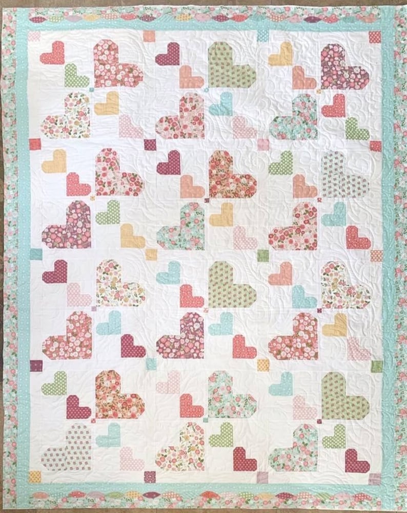 Lollipop Random Hearts Pattern - Etsy