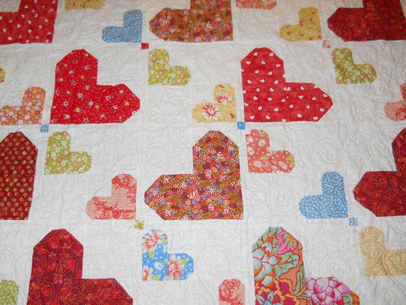 Random Hearts Digital Pattern - Etsy