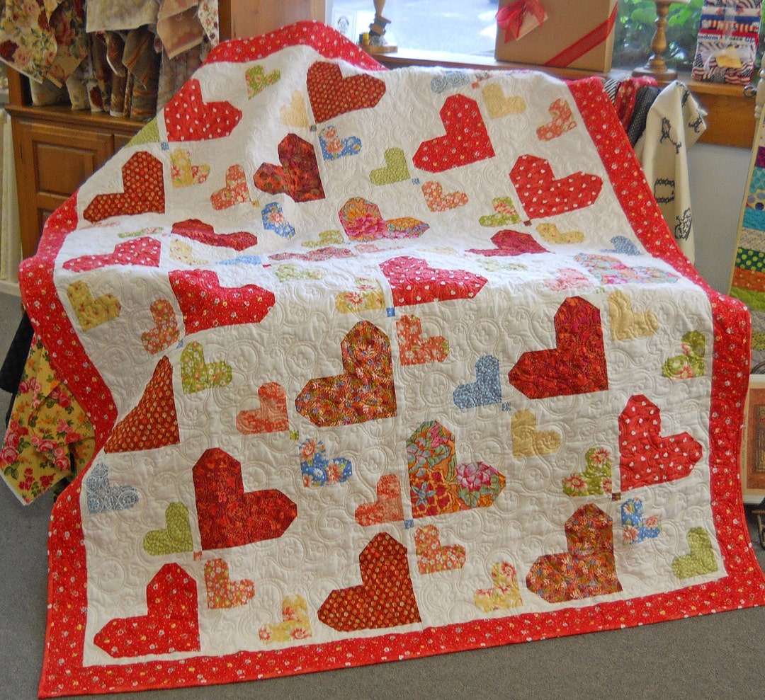 Random Hearts Digital Pattern - Etsy