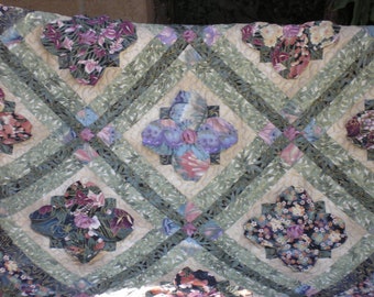 Hartriegel Träume Quilt Muster, Appliziertes Blumenmuster