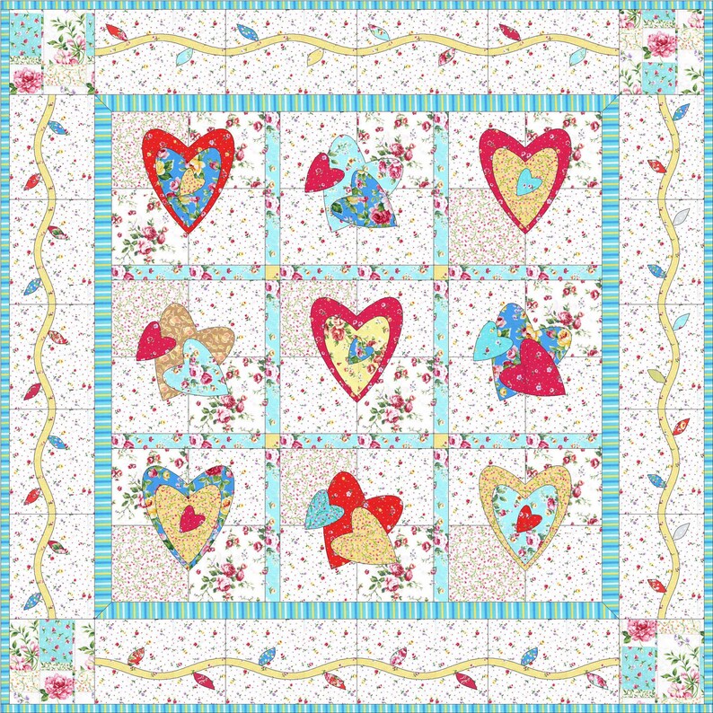 Dancing Hearts PDF pattern image 5