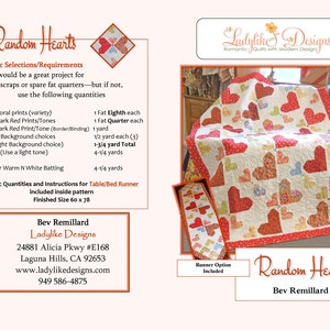 Random Hearts Quilt Kit - Etsy