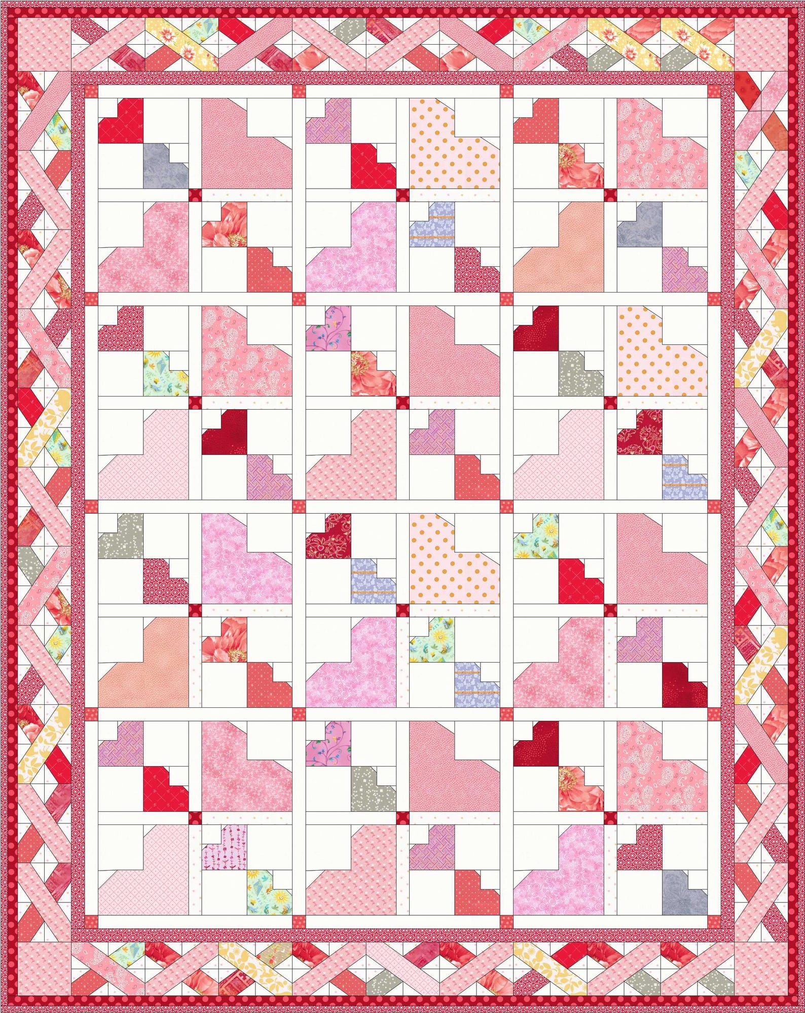 Lollipop Random Hearts Pattern - Etsy