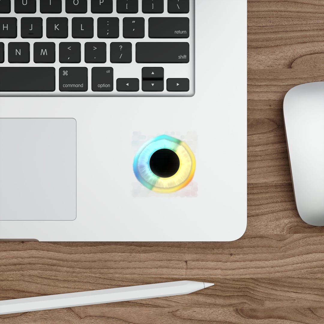 Top Pupil Sticker Iridescent Pupil Eye Sticker Holographic Die-cut Sticker | Skateboard ...