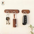 Walnut Beech Wood Magnetic Key Holder, Minimalist Wall Mount Organizer, Solid Wood Rack product logo