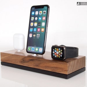 iWatch / iPhone / AirPods dock, iPhone charging station, iWatch docking station, unique present, gift ideas, handmade quality, family gift