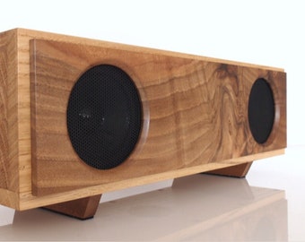 Handcrafted home tabletop hifi speaker, powered music playback system, bluetoot speaker, handmade, home decor