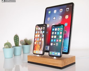 iPhone / iPad charging station, Android docking station, cord organizer, cable organizer, Apple docking station, modern - minimalist design