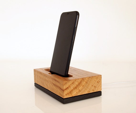 IPhone docking station Android, dock in legno, qualità fatta a mano, dock  da iPhone 5 a iPhone 14, fatto a mano, legno di quercia -  Italia
