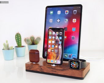 iPhone/iPad/iWatch dock - iPhone dock, iPad 9.7 dock, iPad Pro dock, iPad 6 dock,Pad Air, iPad 10, family gift, unique present, unigue gift