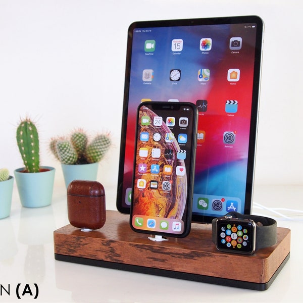 iPhone/iPad/iWatch dock - iPhone dock, iPad 9.7 dock, iPad Pro dock, iPad 6 dock,Pad Air, iPad 10, family gift, unique present, unigue gift