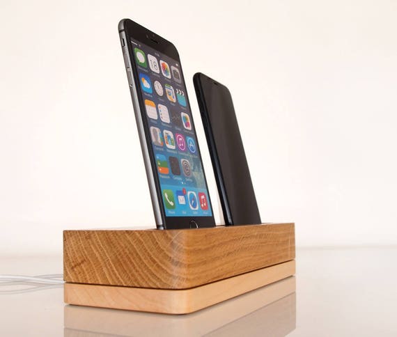 Iphone Holz Dual Docking Station Iphone 5 Zu Iphone 11 Etsy