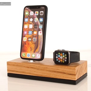 Apple Watch dock / iPhone dock, Apple watch dock, Apple watch stand, cord organizer, iPhone dock, handcrafted, unique gift, gift ideas