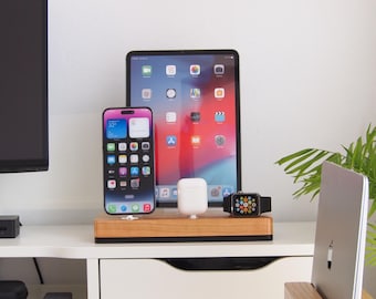 iPhone/iPad/iWatch/AirPods dock, iPhone dock, iPad PRO dock, dock station for multiple devices, family gift,unique present, cable organizer