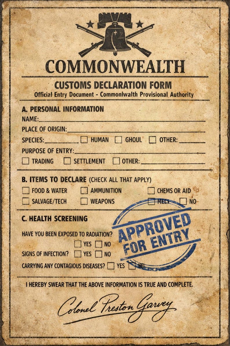 Commonwealth Customs Form - Etsy