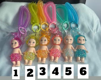 Sonny Angel inspired bedazzled keychain Handmade Brand New