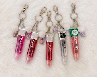 Lipgloss keychains with charms
