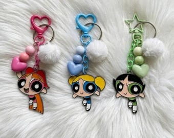 Power puff girls keychain sets
