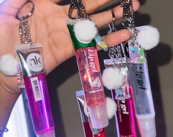Lipgloss keychains with charms