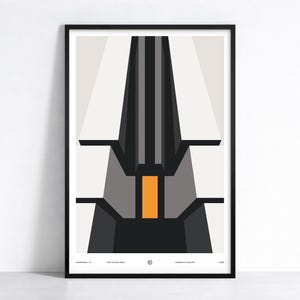 Architectural Art Print | Compression-VII Mid-Century Modern Structural Wall Art