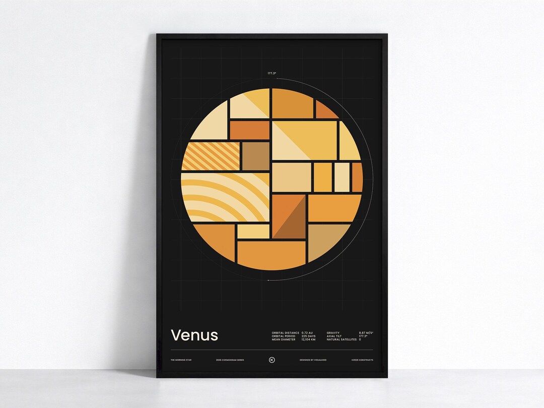 Geometric Planetary Wall Art | Venus - the Morning Star | Modern System ...