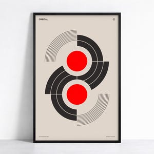 Bauhaus Art Print | Orbital Mid-Century Modern Geometric Wall Art