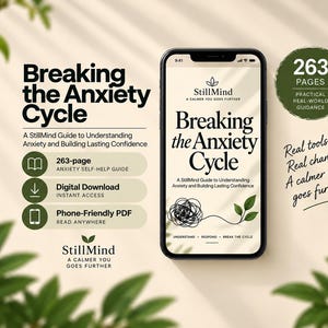 Självhjälpsguide om ångest i PDF-format | Bryta ångestcykeln | Panikattacker, fysiska symtom, övertänkande och undvikande