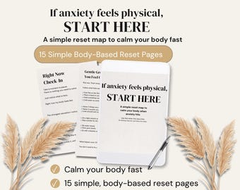 Planerare för fysisk ångestlindring i PDF-format, Återställning av ångest, Lugna kroppen snabbt, 60 sekunders återställning, Hjälp vid panikattacker, Nervsystemet