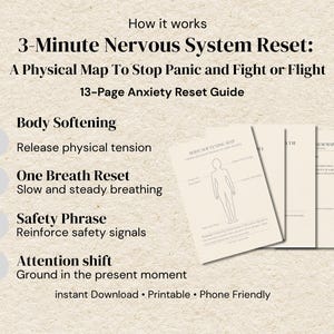 3-Minute Nervous System Reset: A Physical Map to Stop Panic, Grounding Exercise for Anxiety Relief, Panic Attack Help and Mental Health PDF