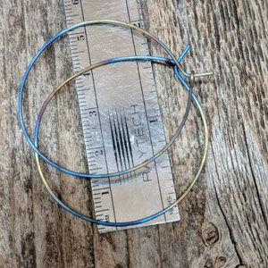 Hypoallergenic Hoops, Titanium Hoop Earrings, Classic Hoops, 1 1/2 Inch Hoop Earrings, Skinny Hoops, Rainbow Hoops, Boho Hippie Earrings
