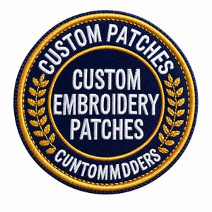 Parches con logotipo bordado personalizados al por mayor / Para planchar, coser o con cierre de velcro.
