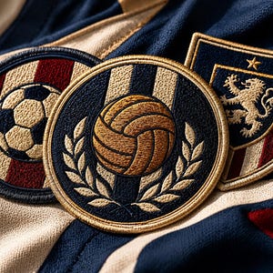 Custom Soccer Patch Bulk Order | Retro Football Embroidered Badge | Team Supporter Jersey Sleeve Patch