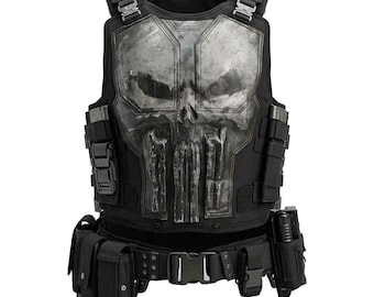 Spider-Man Brand New Day Punisher Weste, Schwarze taktische Weste, Frank Castle Cosplay-Rüstung, Comic-Kostüm, Halloween-Geschenk