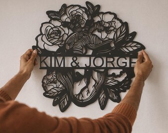 Rooted Custom Names-Love Metal Sign