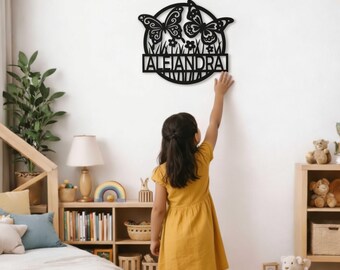 Butterfly Garden—Custom Name Sign—Wall Art