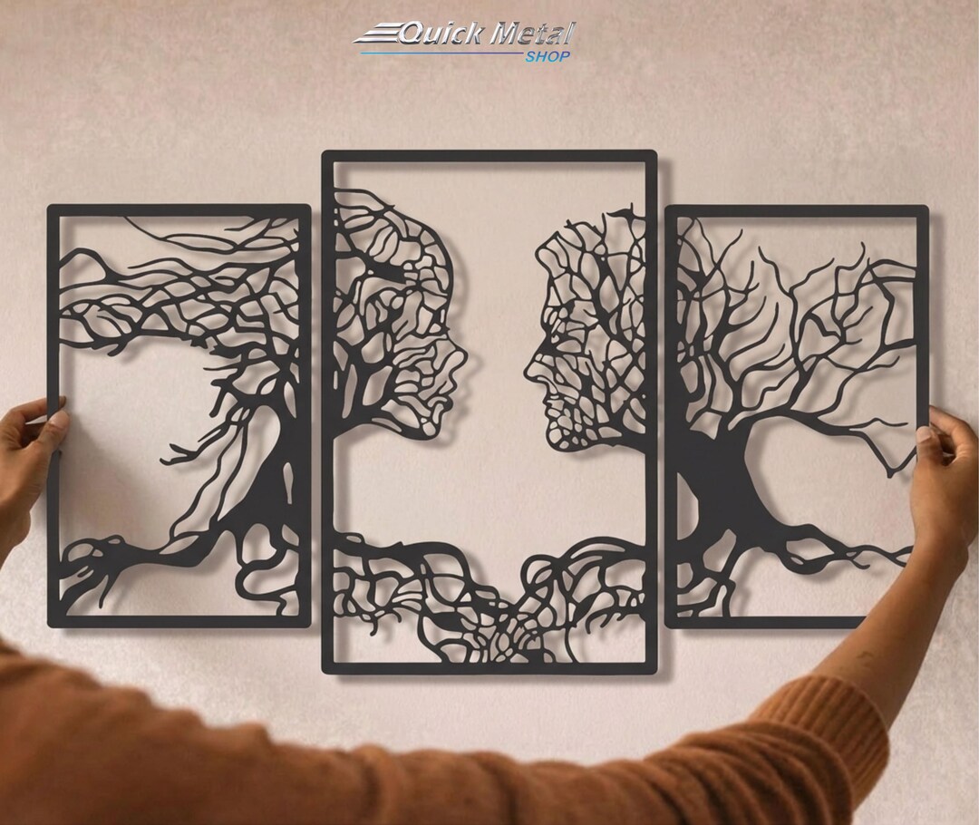 Triptych Panel Nexus Multi Panel—triptych—metal Wall Hanging - Etsy