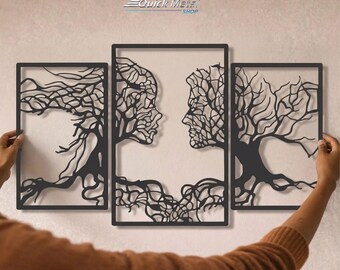 Nexus Multi panel—Triptych—Metal Wall hanging