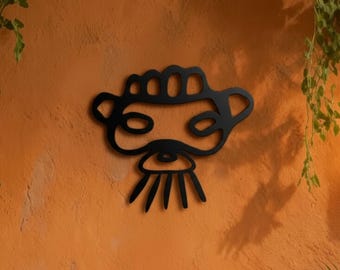 Guaíza • Taino Mask Metal Wall Art — Timeless Heritage Décor