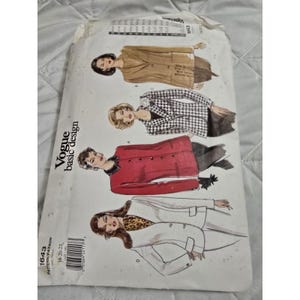1643 Vintage sewing pattern VOGUE Jacket Chic Creation Basic Design 18-20-22