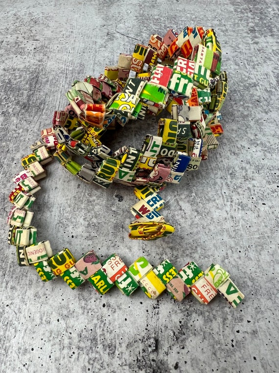 Vintage Chewing Gum Wrapper Chain Paper Origami Garland Over 4 Etsy
