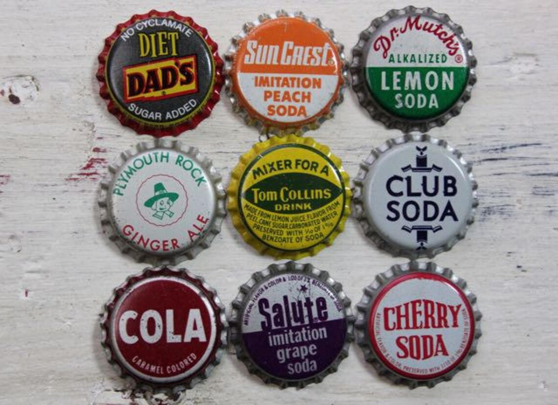 Vintage Metal Bottle Caps Cork Lined Unused Soda Pop Bottle | Etsy