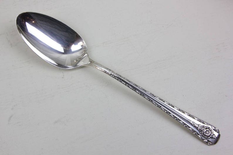 Vintage Serving Vegetable Spoon ELEGANCE 1954 by Anchor Rogers Vintage Holiday Tableware Silver Plate Mix and Match #89-2