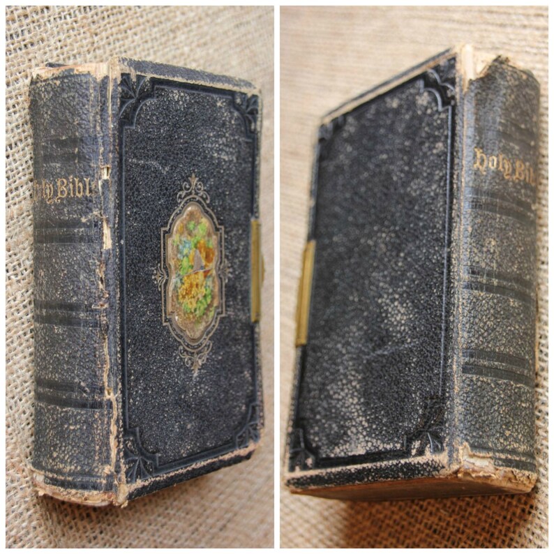 Antique Holy Bible Eyre & Spottiswoode Bible Brass Clasp