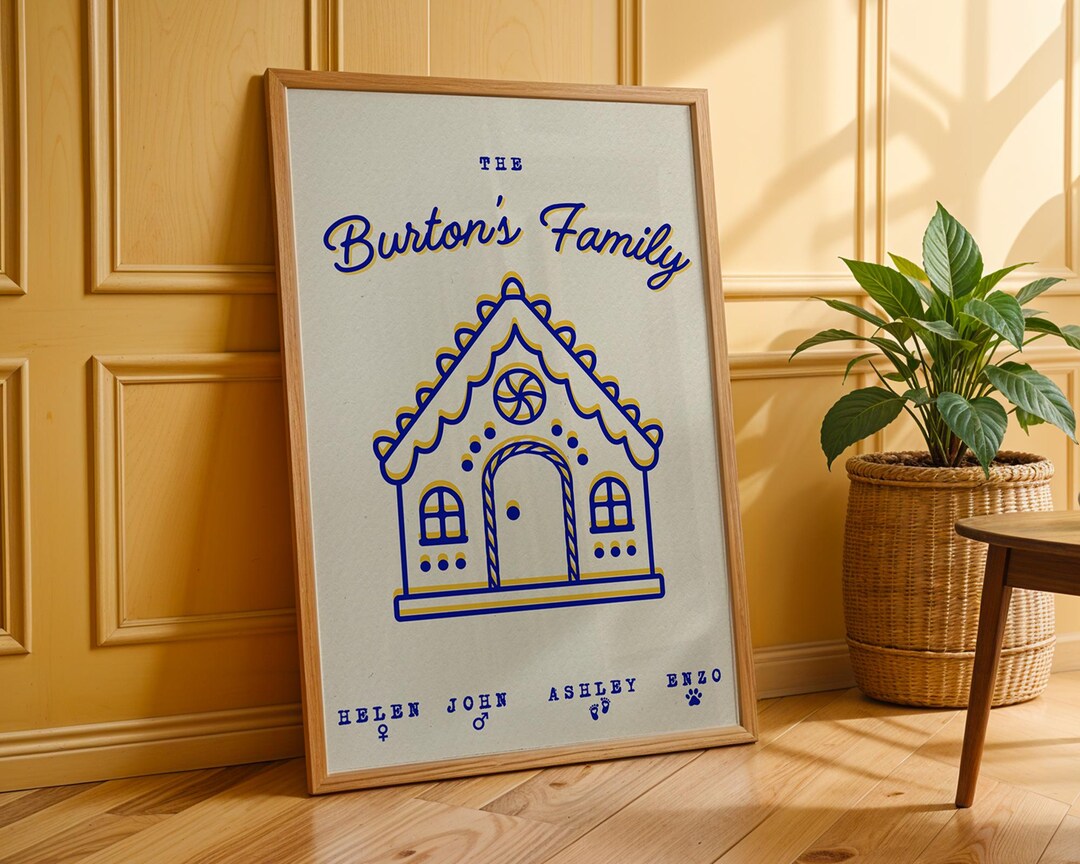 Personalized Family Name Art Print, Custom Home Decor (digital Download ...