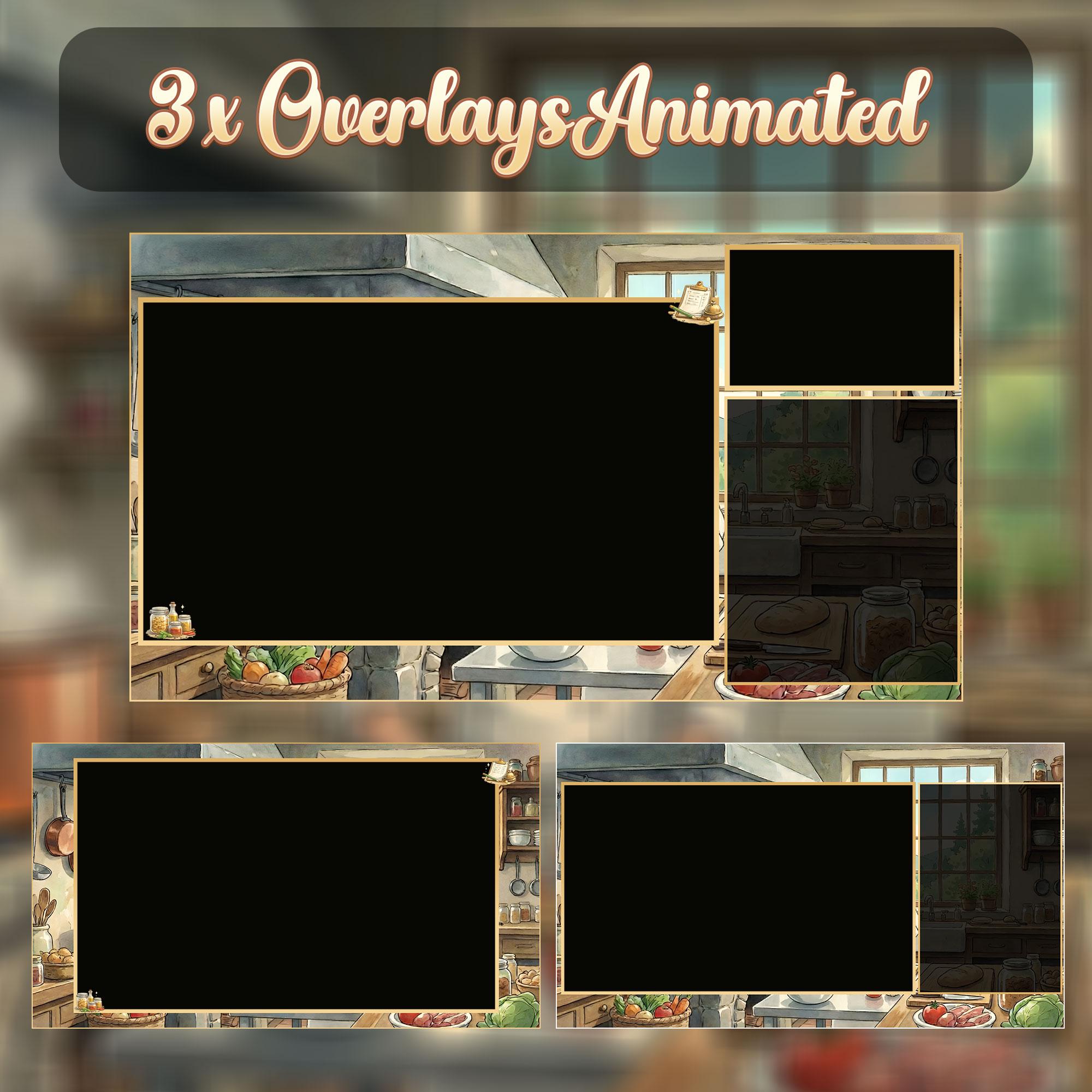 Cozy Kitchen Stream Overlay | Animated Cooking Graphics Bundle - Etsy ...