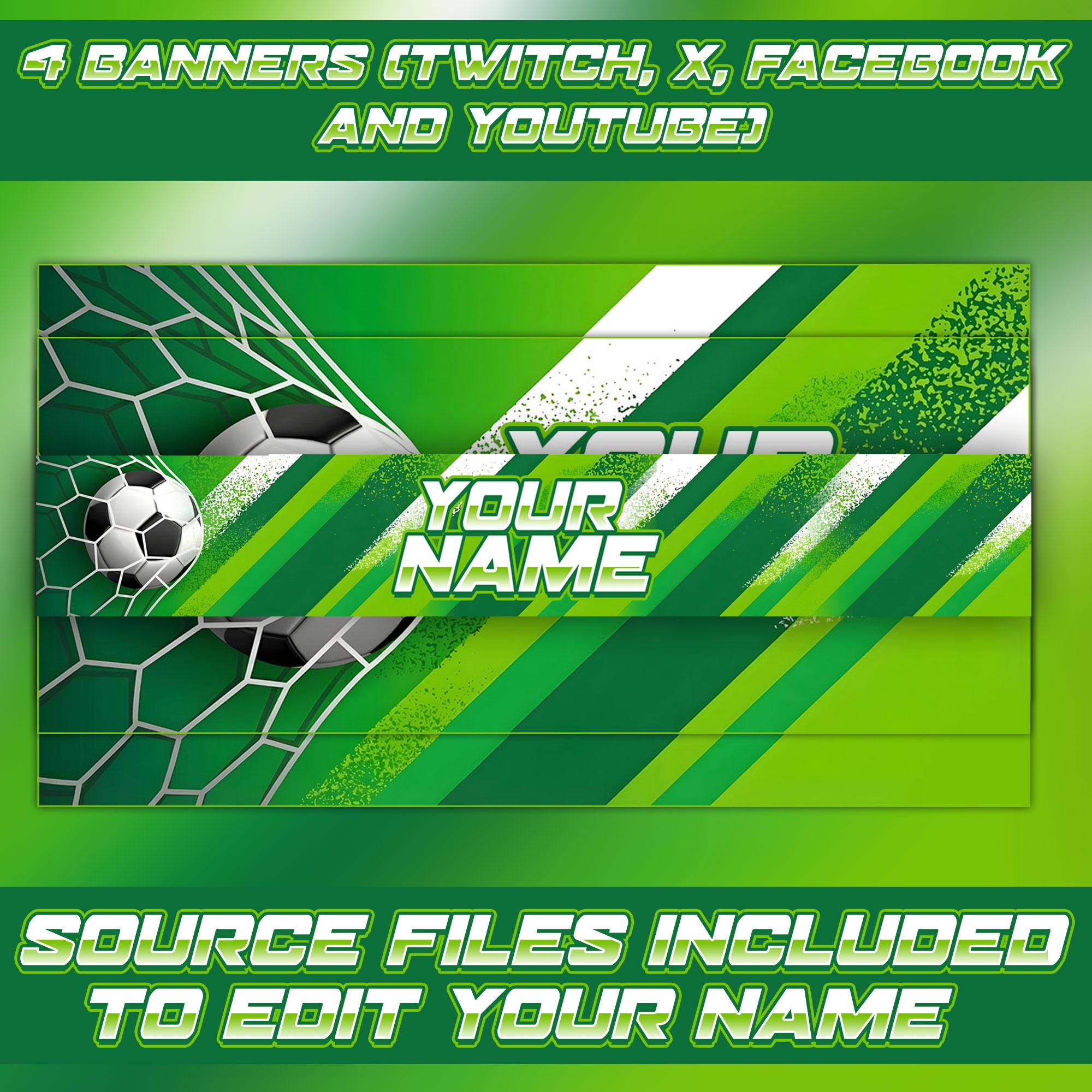 Soccer Animated Stream Overlay Pack | Football Overlay Bundle | Twitch ...