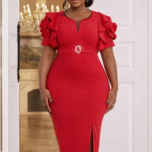 Red Church Dress - Etsy