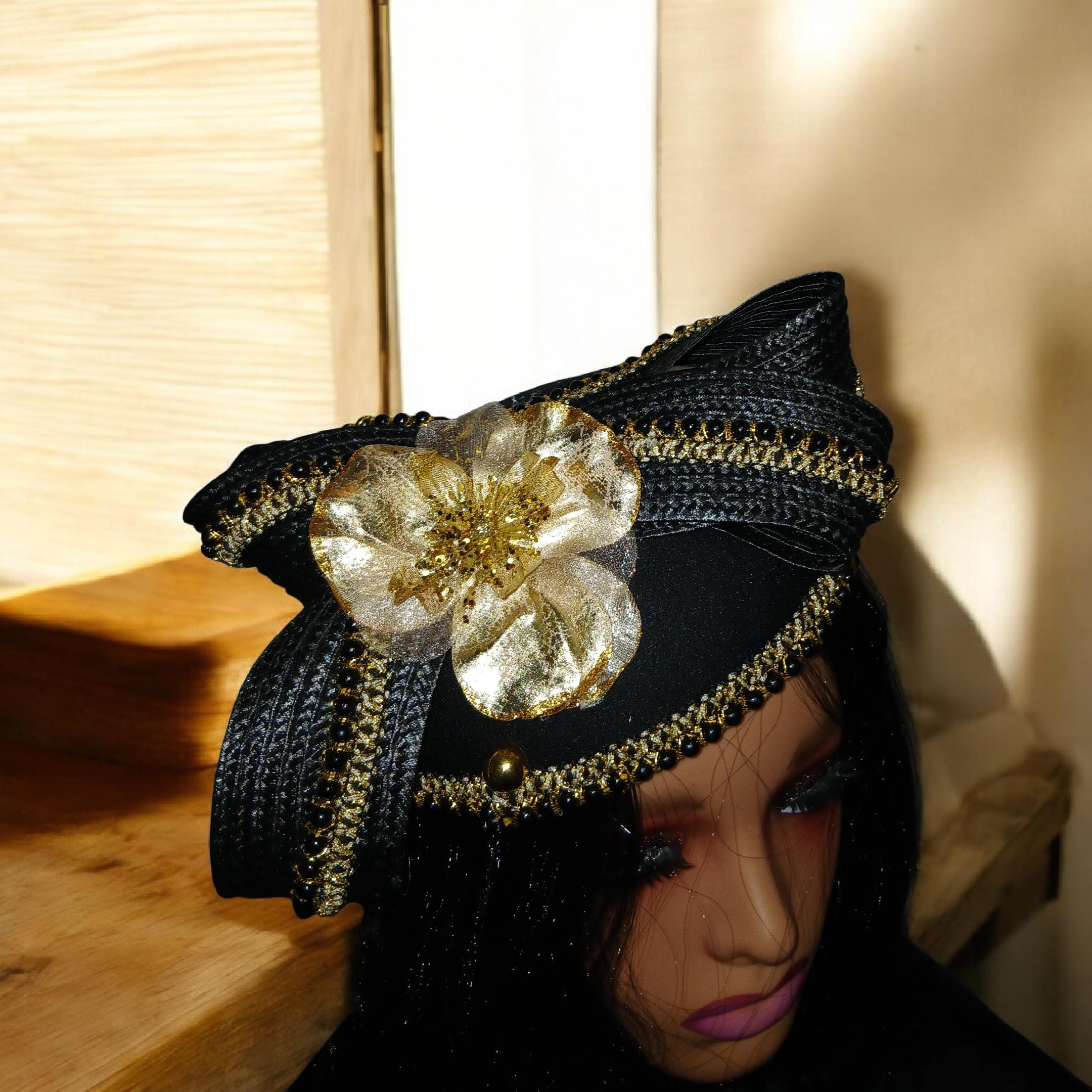Black & Gold Church Hat - Etsy display picture 2